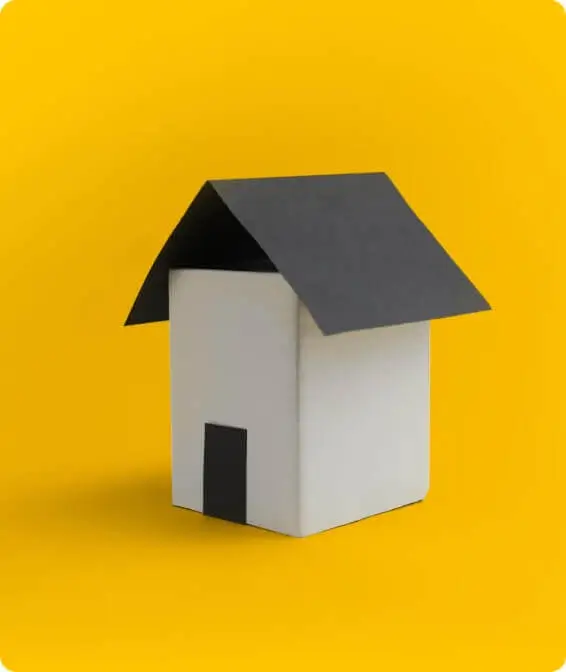 House block on yellow